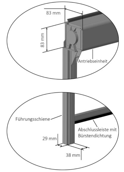 Fliegengitter Elektrorollo II für Fenster, Dachfenster und Türen, nach Maß